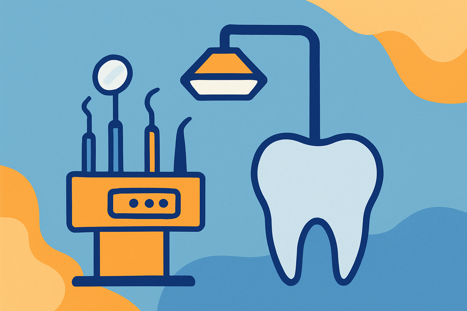 Ilustración de insumos odontológicos