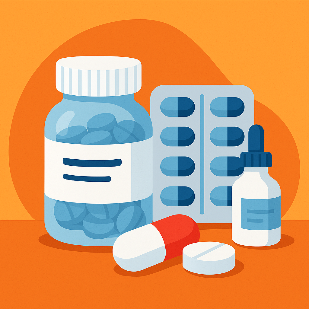 Ilustración de medicamentos